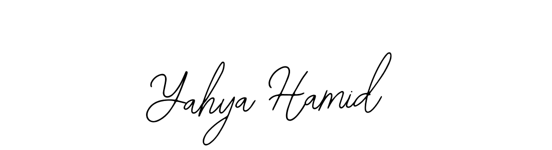 You should practise on your own different ways (Bearetta-2O07w) to write your name (Yahya Hamid) in signature. don't let someone else do it for you. Yahya Hamid signature style 12 images and pictures png