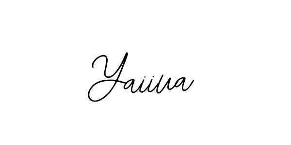 Design your own signature with our free online signature maker. With this signature software, you can create a handwritten (Bearetta-2O07w) signature for name Yaiiua. Yaiiua signature style 12 images and pictures png