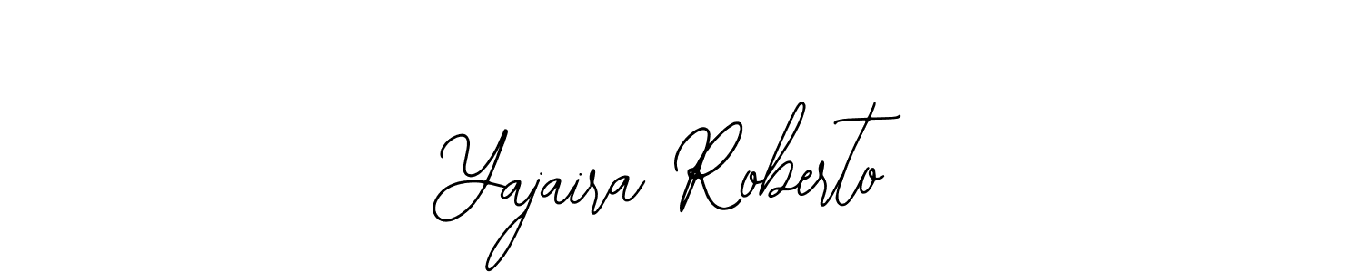 The best way (Bearetta-2O07w) to make a short signature is to pick only two or three words in your name. The name Yajaira Roberto include a total of six letters. For converting this name. Yajaira Roberto signature style 12 images and pictures png