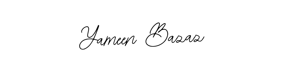 Make a beautiful signature design for name Yameen Bazaz. Use this online signature maker to create a handwritten signature for free. Yameen Bazaz signature style 12 images and pictures png