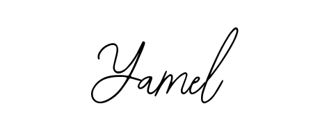 The best way (Bearetta-2O07w) to make a short signature is to pick only two or three words in your name. For converting this name Yamel. Yamel signature style 12 images and pictures png