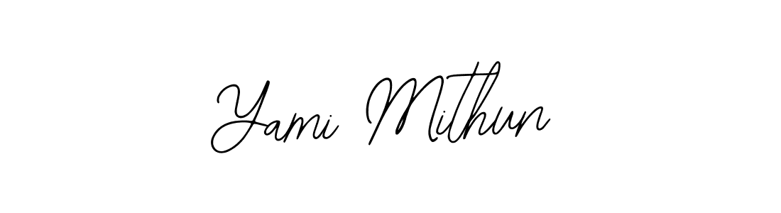 Use a signature maker to create a handwritten signature online. With this signature software, you can design (Bearetta-2O07w) your own signature for name Yami Mithun. Yami Mithun signature style 12 images and pictures png
