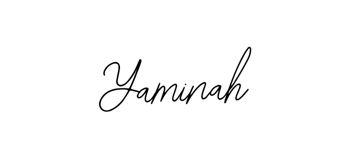 Design your own signature with our free online signature maker. With this signature software, you can create a handwritten (Bearetta-2O07w) signature for name Yaminah. Yaminah signature style 12 images and pictures png