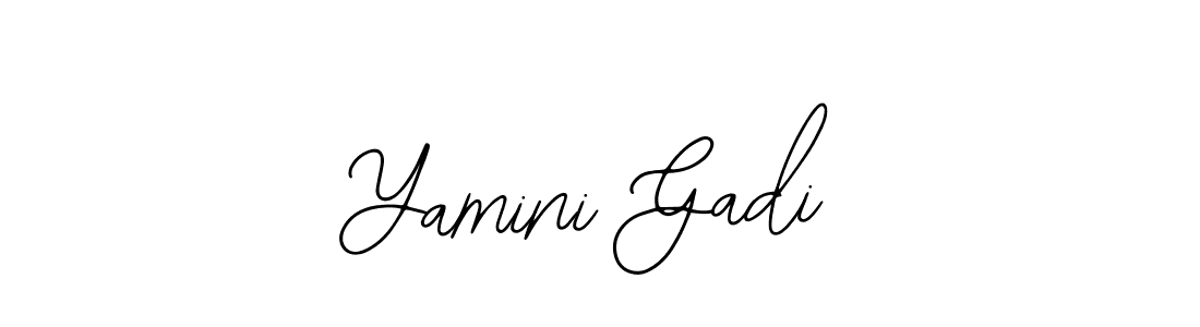The best way (Bearetta-2O07w) to make a short signature is to pick only two or three words in your name. The name Yamini Gadi include a total of six letters. For converting this name. Yamini Gadi signature style 12 images and pictures png