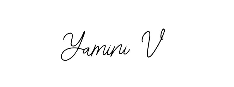 Similarly Bearetta-2O07w is the best handwritten signature design. Signature creator online .You can use it as an online autograph creator for name Yamini V. Yamini V signature style 12 images and pictures png