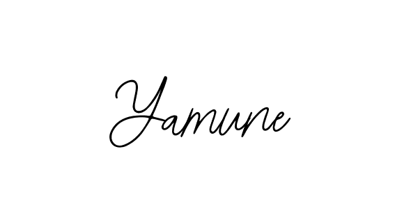 Design your own signature with our free online signature maker. With this signature software, you can create a handwritten (Bearetta-2O07w) signature for name Yamune. Yamune signature style 12 images and pictures png