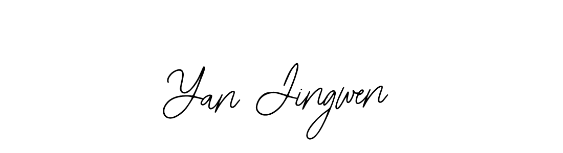 You should practise on your own different ways (Bearetta-2O07w) to write your name (Yan Jingwen) in signature. don't let someone else do it for you. Yan Jingwen signature style 12 images and pictures png