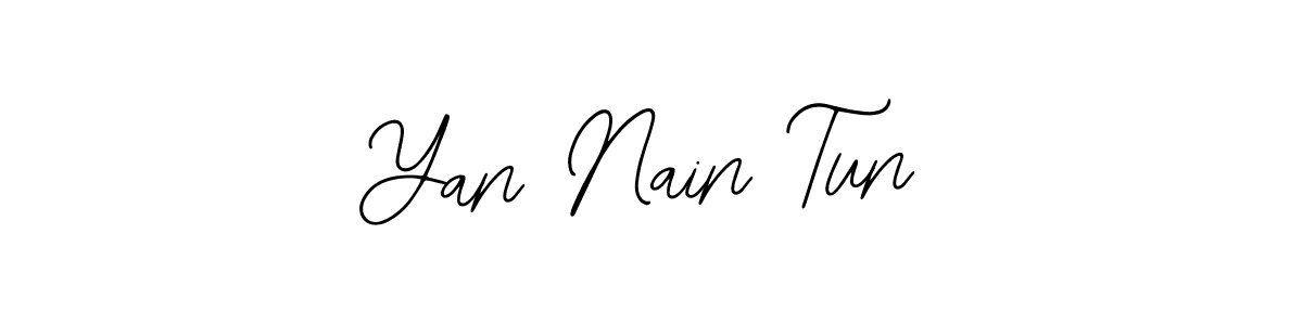 Similarly Bearetta-2O07w is the best handwritten signature design. Signature creator online .You can use it as an online autograph creator for name Yan Nain Tun. Yan Nain Tun signature style 12 images and pictures png