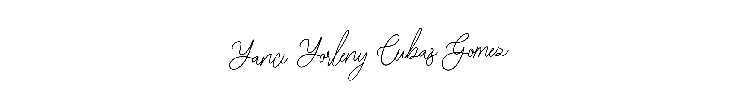 You should practise on your own different ways (Bearetta-2O07w) to write your name (Yanci Yorleny Cubas Gomez) in signature. don't let someone else do it for you. Yanci Yorleny Cubas Gomez signature style 12 images and pictures png