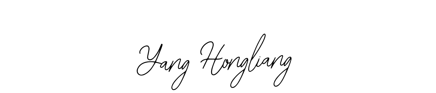 It looks lik you need a new signature style for name Yang Hongliang. Design unique handwritten (Bearetta-2O07w) signature with our free signature maker in just a few clicks. Yang Hongliang signature style 12 images and pictures png