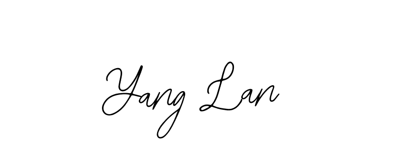 You should practise on your own different ways (Bearetta-2O07w) to write your name (Yang Lan) in signature. don't let someone else do it for you. Yang Lan signature style 12 images and pictures png