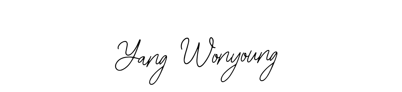 How to make Yang Wonyoung signature? Bearetta-2O07w is a professional autograph style. Create handwritten signature for Yang Wonyoung name. Yang Wonyoung signature style 12 images and pictures png