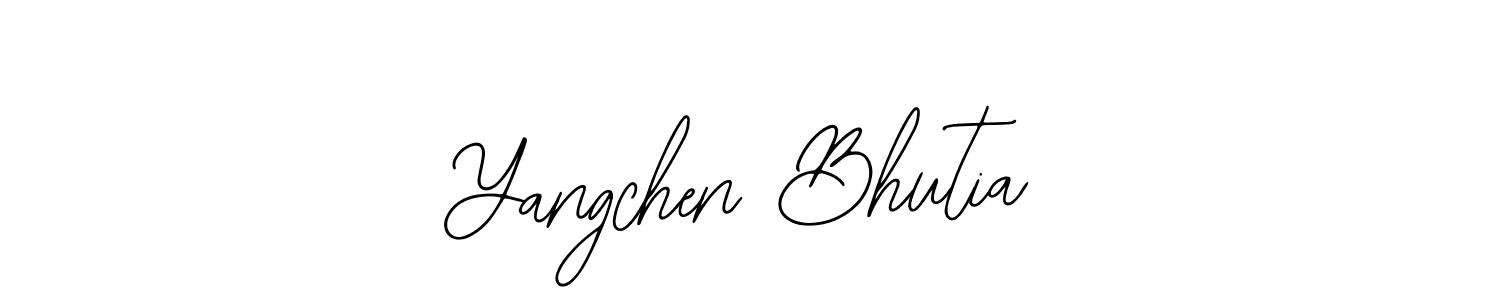 Similarly Bearetta-2O07w is the best handwritten signature design. Signature creator online .You can use it as an online autograph creator for name Yangchen Bhutia. Yangchen Bhutia signature style 12 images and pictures png