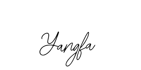 Use a signature maker to create a handwritten signature online. With this signature software, you can design (Bearetta-2O07w) your own signature for name Yangfa. Yangfa signature style 12 images and pictures png