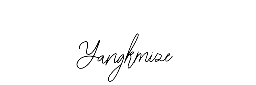 Bearetta-2O07w is a professional signature style that is perfect for those who want to add a touch of class to their signature. It is also a great choice for those who want to make their signature more unique. Get Yangkmize name to fancy signature for free. Yangkmize signature style 12 images and pictures png