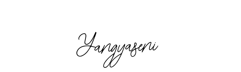 You should practise on your own different ways (Bearetta-2O07w) to write your name (Yangyaseni) in signature. don't let someone else do it for you. Yangyaseni signature style 12 images and pictures png