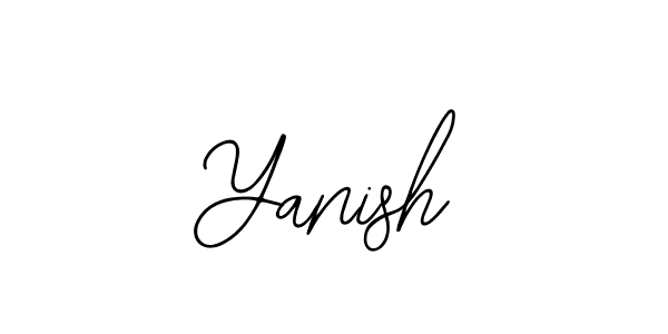 Use a signature maker to create a handwritten signature online. With this signature software, you can design (Bearetta-2O07w) your own signature for name Yanish. Yanish signature style 12 images and pictures png