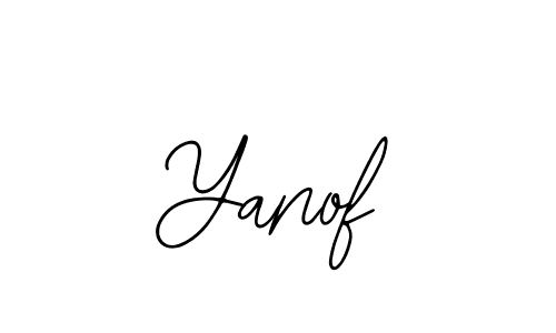 You should practise on your own different ways (Bearetta-2O07w) to write your name (Yanof) in signature. don't let someone else do it for you. Yanof signature style 12 images and pictures png