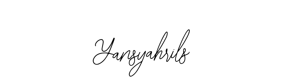 It looks lik you need a new signature style for name Yansyahrils. Design unique handwritten (Bearetta-2O07w) signature with our free signature maker in just a few clicks. Yansyahrils signature style 12 images and pictures png