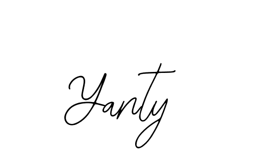 Design your own signature with our free online signature maker. With this signature software, you can create a handwritten (Bearetta-2O07w) signature for name Yanty. Yanty signature style 12 images and pictures png