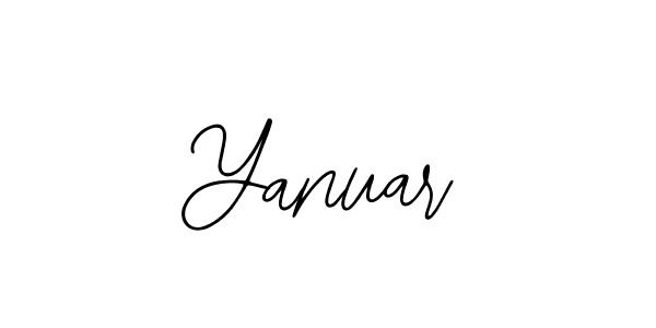 Use a signature maker to create a handwritten signature online. With this signature software, you can design (Bearetta-2O07w) your own signature for name Yanuar. Yanuar signature style 12 images and pictures png