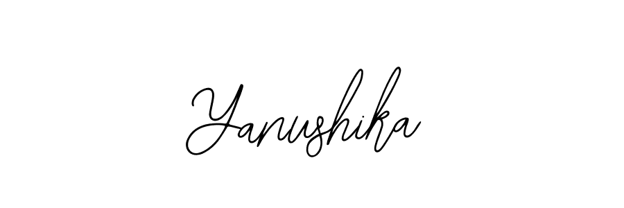 Use a signature maker to create a handwritten signature online. With this signature software, you can design (Bearetta-2O07w) your own signature for name Yanushika. Yanushika signature style 12 images and pictures png