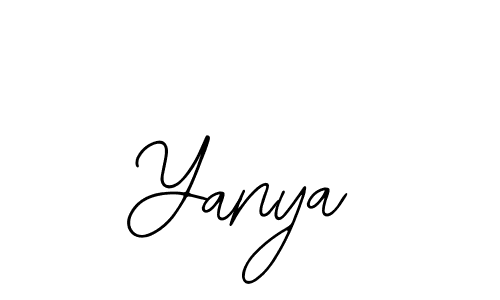 Design your own signature with our free online signature maker. With this signature software, you can create a handwritten (Bearetta-2O07w) signature for name Yanya. Yanya signature style 12 images and pictures png