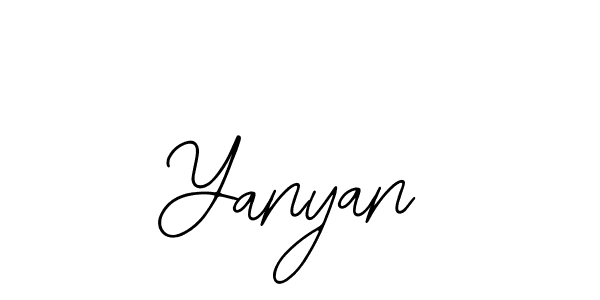 Use a signature maker to create a handwritten signature online. With this signature software, you can design (Bearetta-2O07w) your own signature for name Yanyan. Yanyan signature style 12 images and pictures png