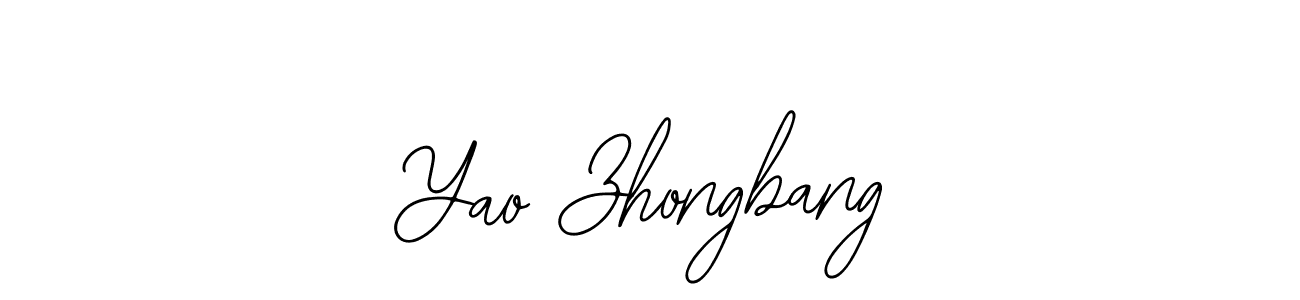 Make a beautiful signature design for name Yao Zhongbang. With this signature (Bearetta-2O07w) style, you can create a handwritten signature for free. Yao Zhongbang signature style 12 images and pictures png