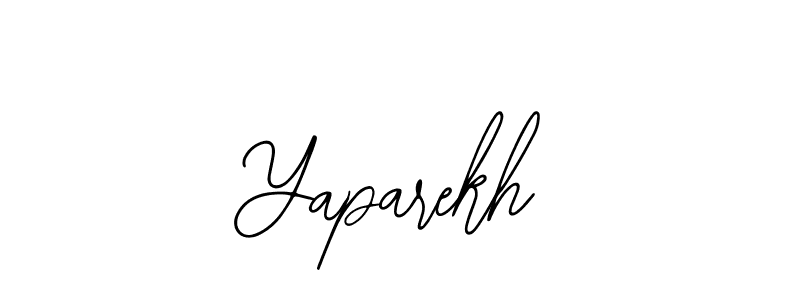 How to make Yaparekh signature? Bearetta-2O07w is a professional autograph style. Create handwritten signature for Yaparekh name. Yaparekh signature style 12 images and pictures png