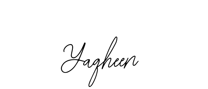 Use a signature maker to create a handwritten signature online. With this signature software, you can design (Bearetta-2O07w) your own signature for name Yaqheen. Yaqheen signature style 12 images and pictures png