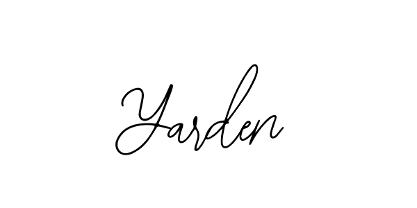 Use a signature maker to create a handwritten signature online. With this signature software, you can design (Bearetta-2O07w) your own signature for name Yarden. Yarden signature style 12 images and pictures png