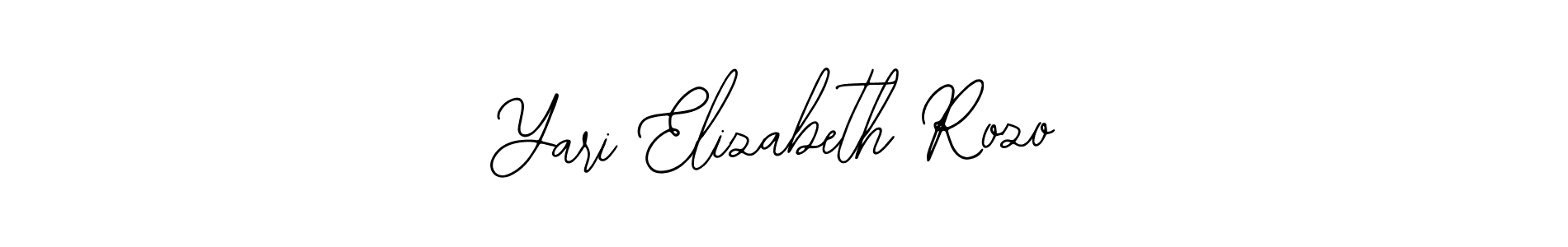 Use a signature maker to create a handwritten signature online. With this signature software, you can design (Bearetta-2O07w) your own signature for name Yari Elizabeth Rozo. Yari Elizabeth Rozo signature style 12 images and pictures png