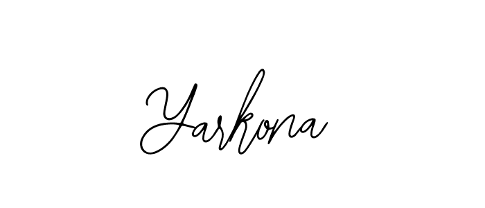 Use a signature maker to create a handwritten signature online. With this signature software, you can design (Bearetta-2O07w) your own signature for name Yarkona. Yarkona signature style 12 images and pictures png