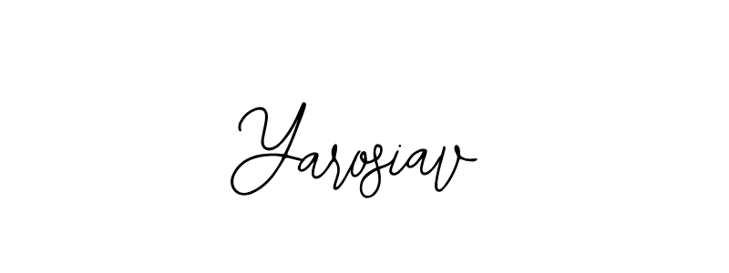 Bearetta-2O07w is a professional signature style that is perfect for those who want to add a touch of class to their signature. It is also a great choice for those who want to make their signature more unique. Get Yarosiav name to fancy signature for free. Yarosiav signature style 12 images and pictures png