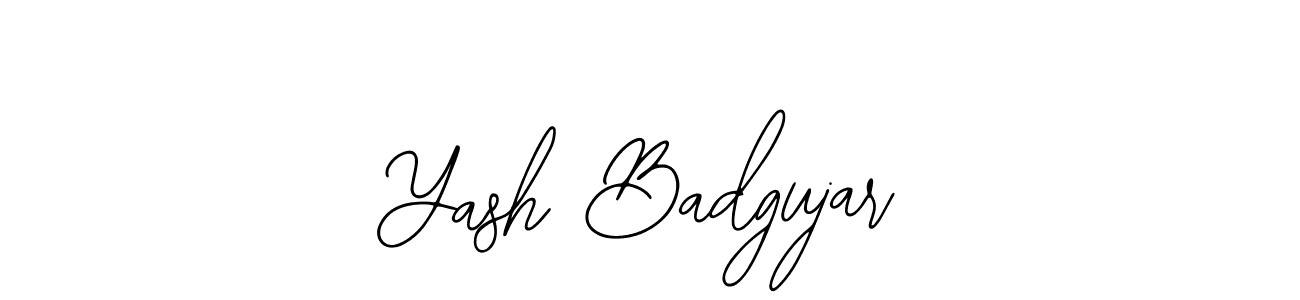 Make a beautiful signature design for name Yash Badgujar. With this signature (Bearetta-2O07w) style, you can create a handwritten signature for free. Yash Badgujar signature style 12 images and pictures png