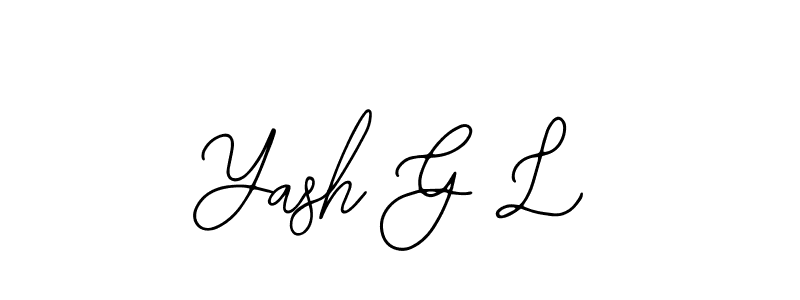 Design your own signature with our free online signature maker. With this signature software, you can create a handwritten (Bearetta-2O07w) signature for name Yash G L. Yash G L signature style 12 images and pictures png