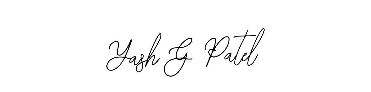 if you are searching for the best signature style for your name Yash G Patel. so please give up your signature search. here we have designed multiple signature styles  using Bearetta-2O07w. Yash G Patel signature style 12 images and pictures png
