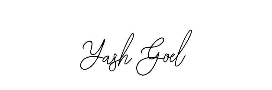 You should practise on your own different ways (Bearetta-2O07w) to write your name (Yash Goel) in signature. don't let someone else do it for you. Yash Goel signature style 12 images and pictures png