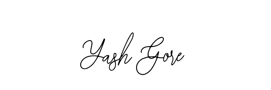 Bearetta-2O07w is a professional signature style that is perfect for those who want to add a touch of class to their signature. It is also a great choice for those who want to make their signature more unique. Get Yash Gore name to fancy signature for free. Yash Gore signature style 12 images and pictures png