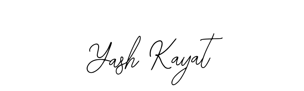 Similarly Bearetta-2O07w is the best handwritten signature design. Signature creator online .You can use it as an online autograph creator for name Yash Kayat. Yash Kayat signature style 12 images and pictures png