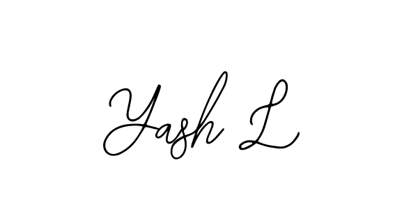 Also You can easily find your signature by using the search form. We will create Yash L name handwritten signature images for you free of cost using Bearetta-2O07w sign style. Yash L signature style 12 images and pictures png