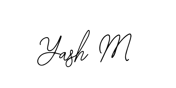 if you are searching for the best signature style for your name Yash M. so please give up your signature search. here we have designed multiple signature styles  using Bearetta-2O07w. Yash M signature style 12 images and pictures png