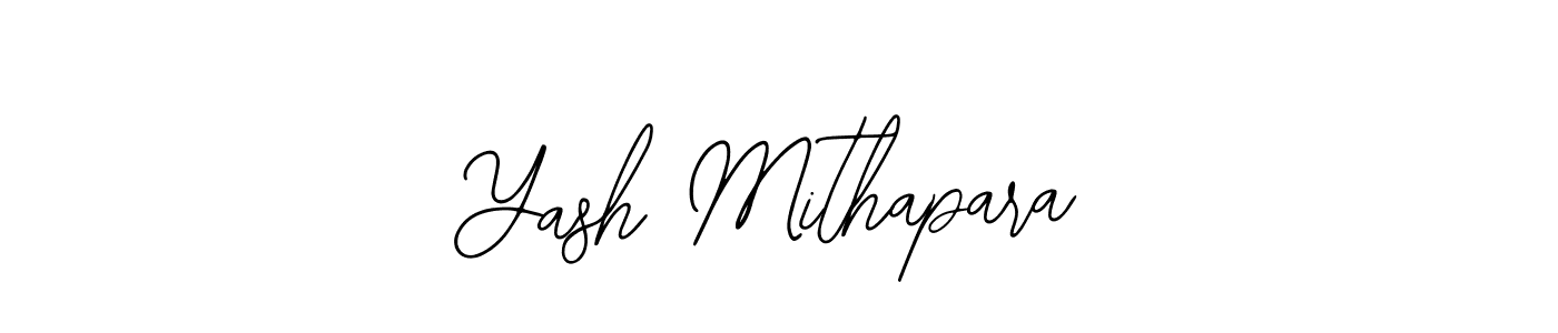 Design your own signature with our free online signature maker. With this signature software, you can create a handwritten (Bearetta-2O07w) signature for name Yash Mithapara. Yash Mithapara signature style 12 images and pictures png