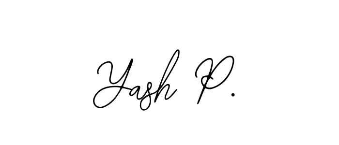 Design your own signature with our free online signature maker. With this signature software, you can create a handwritten (Bearetta-2O07w) signature for name Yash P.. Yash P. signature style 12 images and pictures png