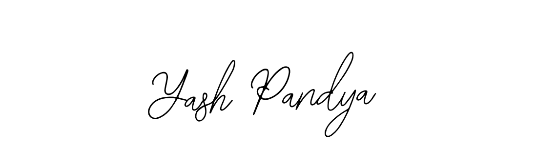 Use a signature maker to create a handwritten signature online. With this signature software, you can design (Bearetta-2O07w) your own signature for name Yash Pandya. Yash Pandya signature style 12 images and pictures png