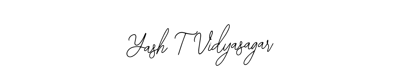 Bearetta-2O07w is a professional signature style that is perfect for those who want to add a touch of class to their signature. It is also a great choice for those who want to make their signature more unique. Get Yash T Vidyasagar name to fancy signature for free. Yash T Vidyasagar signature style 12 images and pictures png