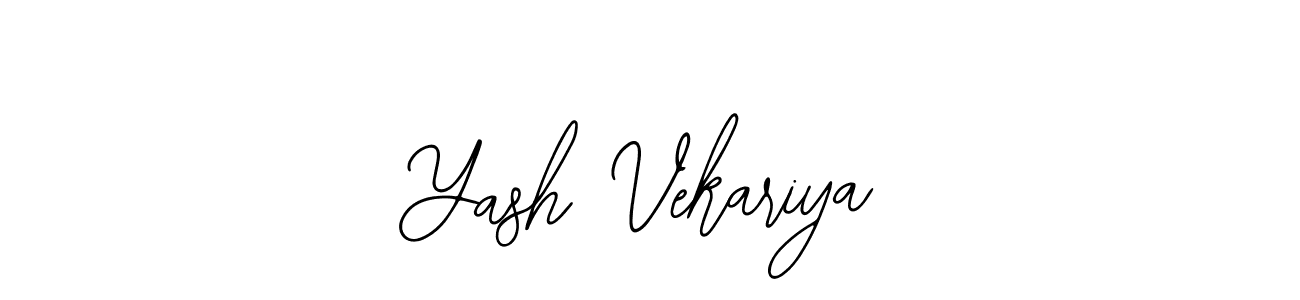 Design your own signature with our free online signature maker. With this signature software, you can create a handwritten (Bearetta-2O07w) signature for name Yash Vekariya. Yash Vekariya signature style 12 images and pictures png