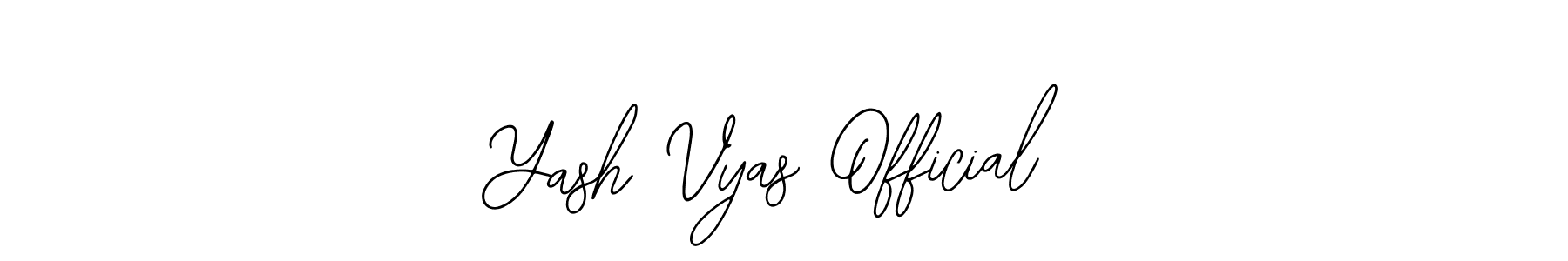 You should practise on your own different ways (Bearetta-2O07w) to write your name (Yash Vyas Official) in signature. don't let someone else do it for you. Yash Vyas Official signature style 12 images and pictures png