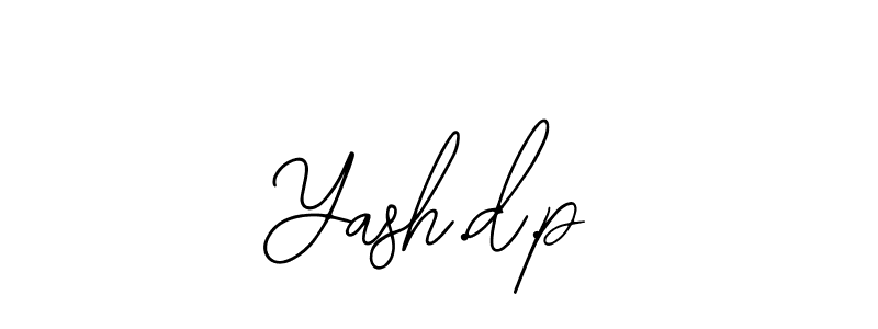 if you are searching for the best signature style for your name Yash.d.p. so please give up your signature search. here we have designed multiple signature styles  using Bearetta-2O07w. Yash.d.p signature style 12 images and pictures png